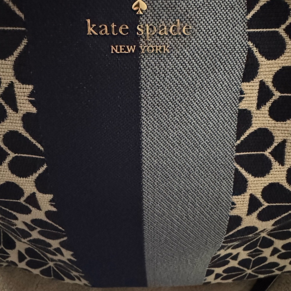 Kate Spade Navy and Beige Patterned Bag